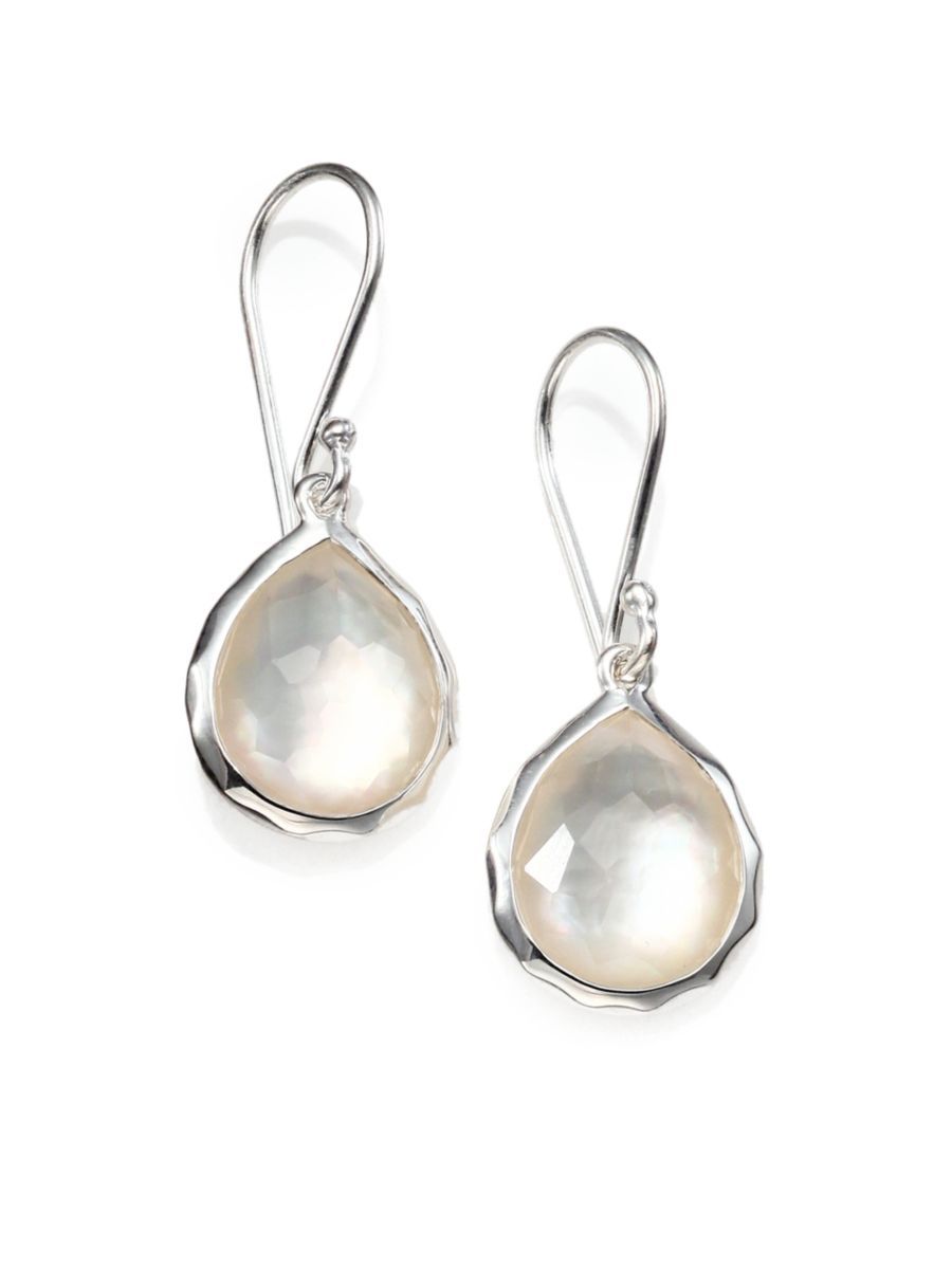 Mother-Of-Pearl, Clear Quartz & Sterling Silver Earrings | Saks Fifth Avenue