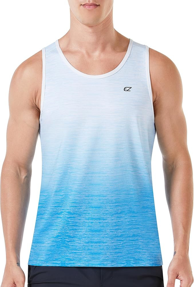 EZRUN Men's Tank Tops Quick Dry Workout Swim Beach Shirts Sleeveless Shirts for Bodybuilding Gym ... | Amazon (US)