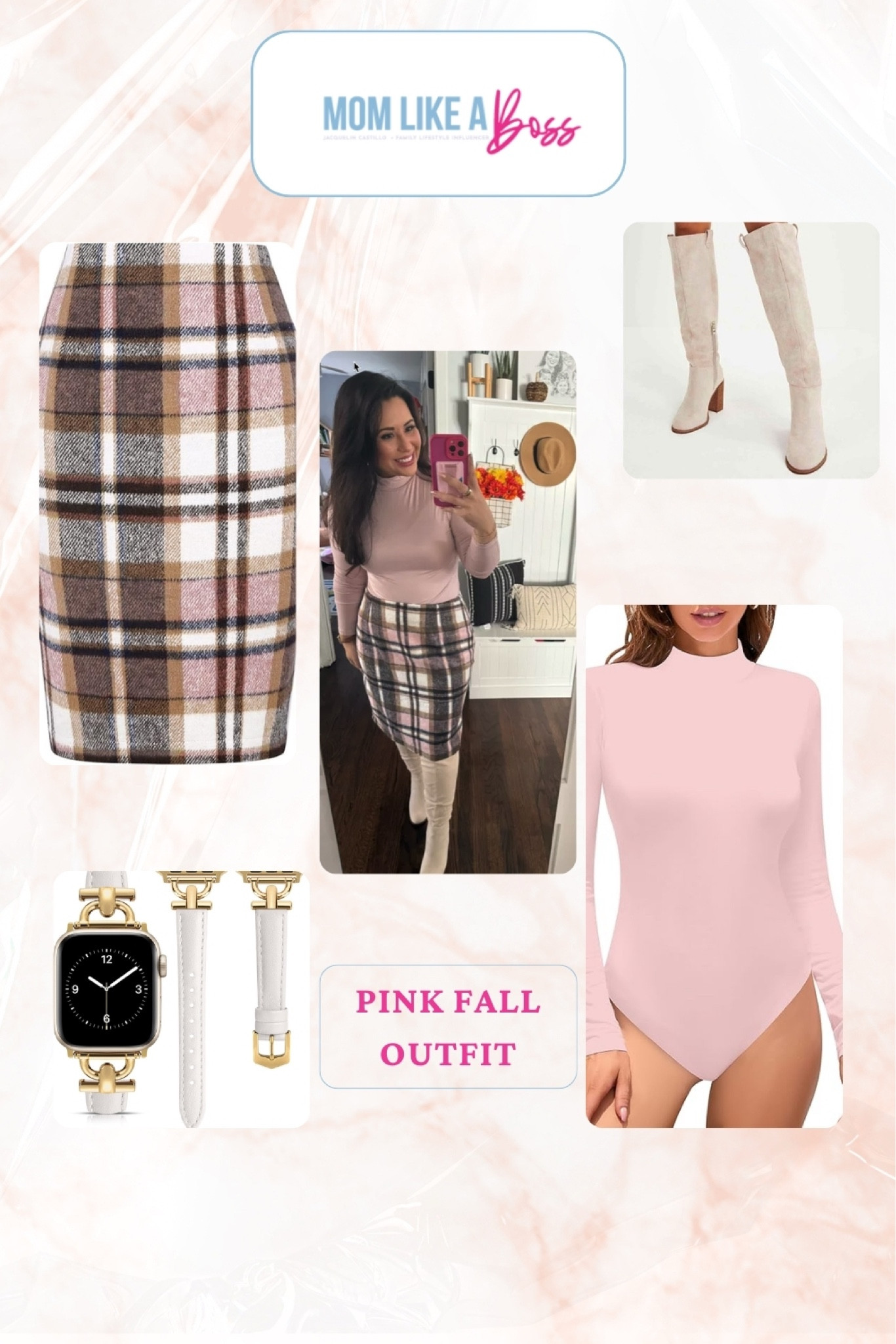 Fall outfit but make it pink! I’m a size medium skirt, medium top and I love love these boots TTS! 

#LTKFindsUnder100 #LTKMidsize #LTKShoeCrush