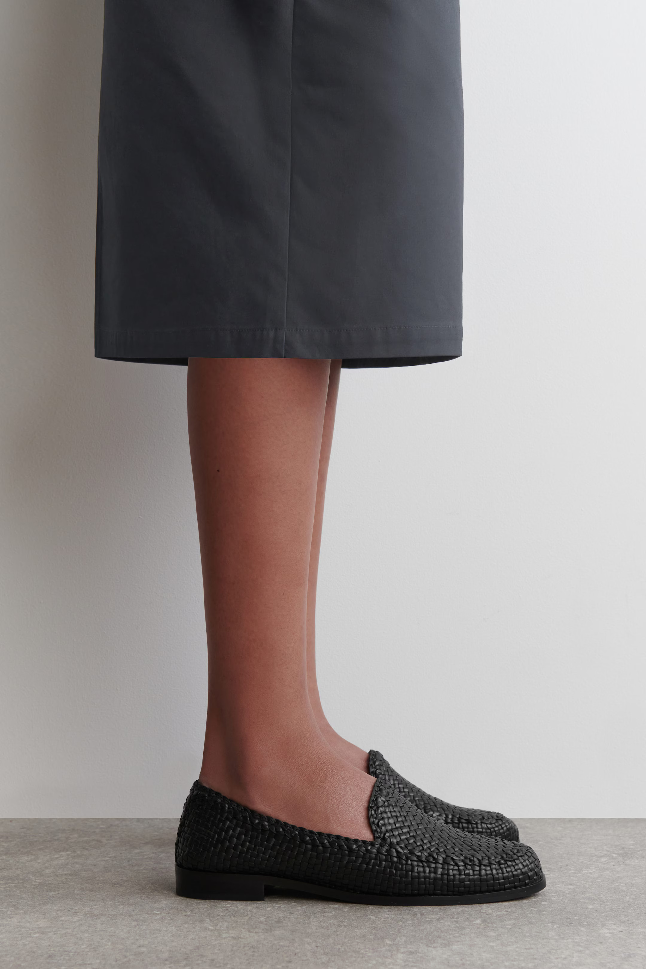 HAND-WOVEN LEATHER LOAFERS - BLACK | COS | COS UK