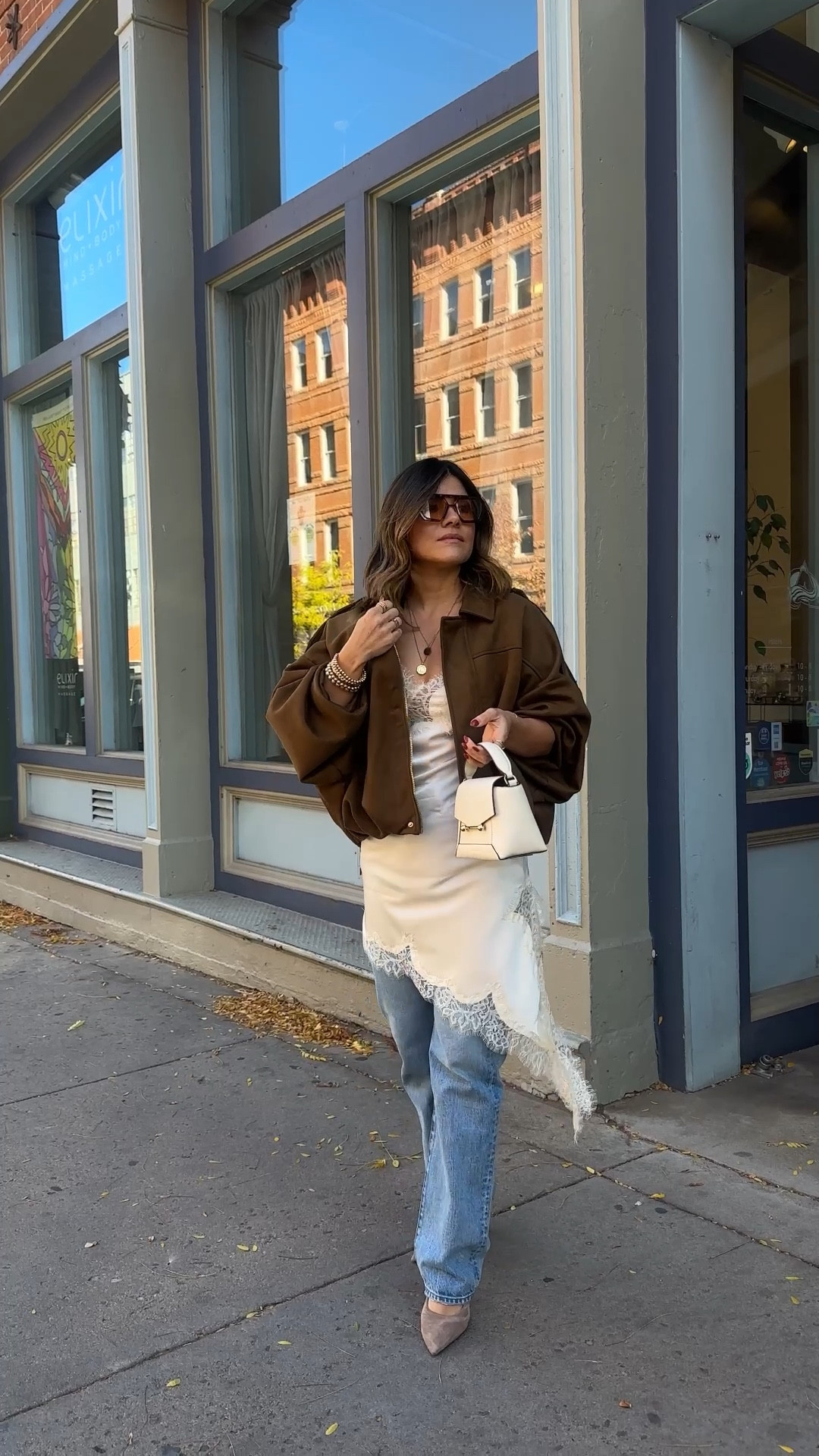 I’ve been eying this lace trim dress via Zara for a while and finally got it!! It’s definitely worth the hype! So so good! 
It runs a little small. I went up a size. 
Top size small
Jacket size small. Mine is from Amazon, but Zara has a beautiful version in a thicker material. 
Jeans are Madewell! Wearing size 25. 

#LTKHoliday #LTKParties #LTKFindsUnder100