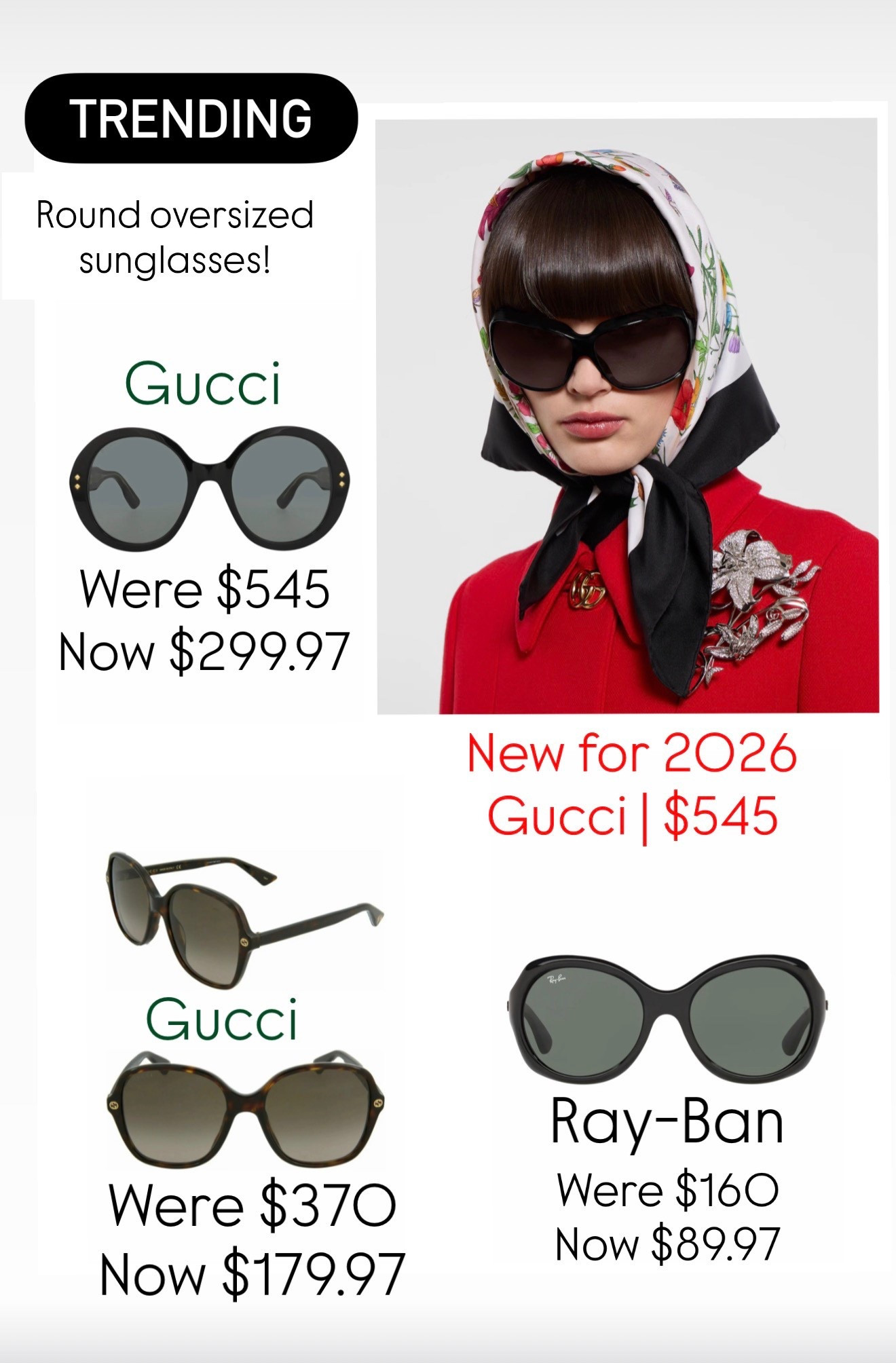 Trending for 2026 oversized round sunglasses. Found several on sale! 

#LTKSaleAlert #LTKBeauty