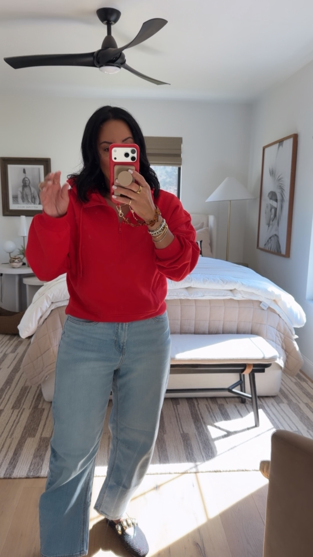 Pullover size medium, jeans size 8 (I’m a size 8, shoes fit tts but size down if you are between sizes (I’m a 9.5/10 and did a 9.5). 

#LTKSaleAlert #LTKOver40 #LTKootd