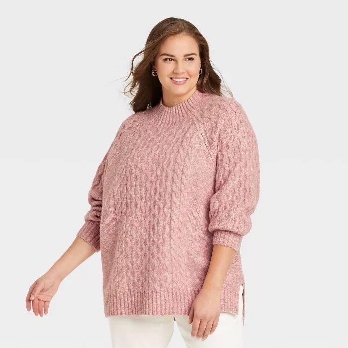 Women's Mock Turtleneck Pullover Sweater - A New Day™ | Target