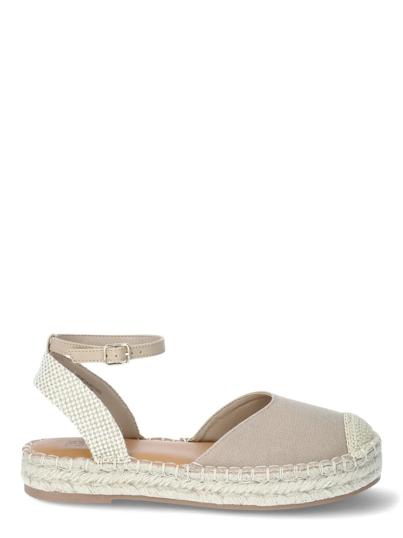 Time and Tru Women's Ankle Strap Espadrilles, Sizes 6-11 | Walmart (US)
