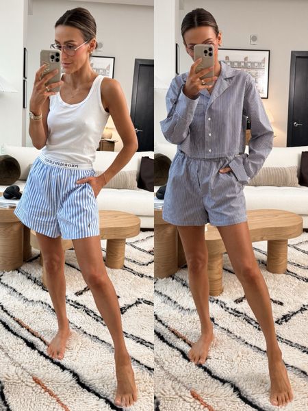 Elevated pajamas perfect for travels, hotel stays, and to hang out! Size XS in the set and small on elastic branded shorts @nordstrom #nordstrompartner #ad 

#LTKtravel #LTKstyletip #LTKfindsunder100