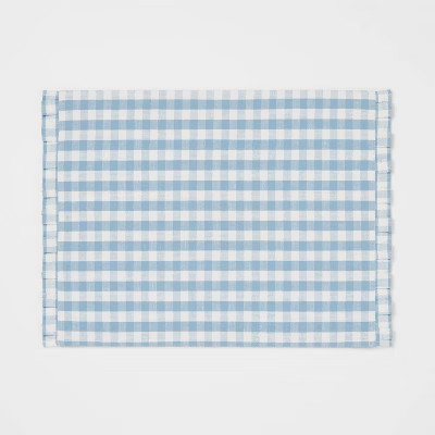 Cotton Gingham Placemat Blue - Threshold™ | Target