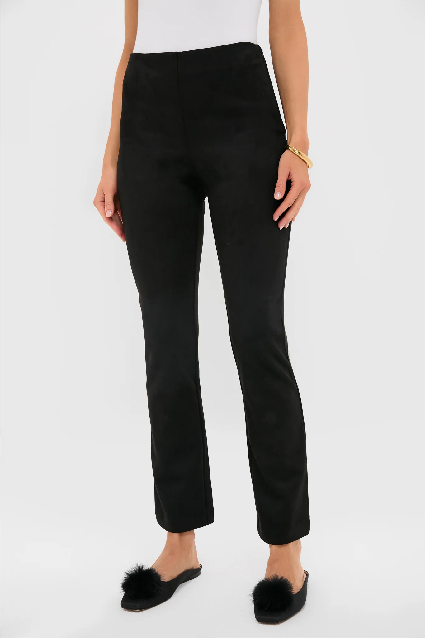 Black  Suede Long Ashford Pants | Tuckernuck (US)