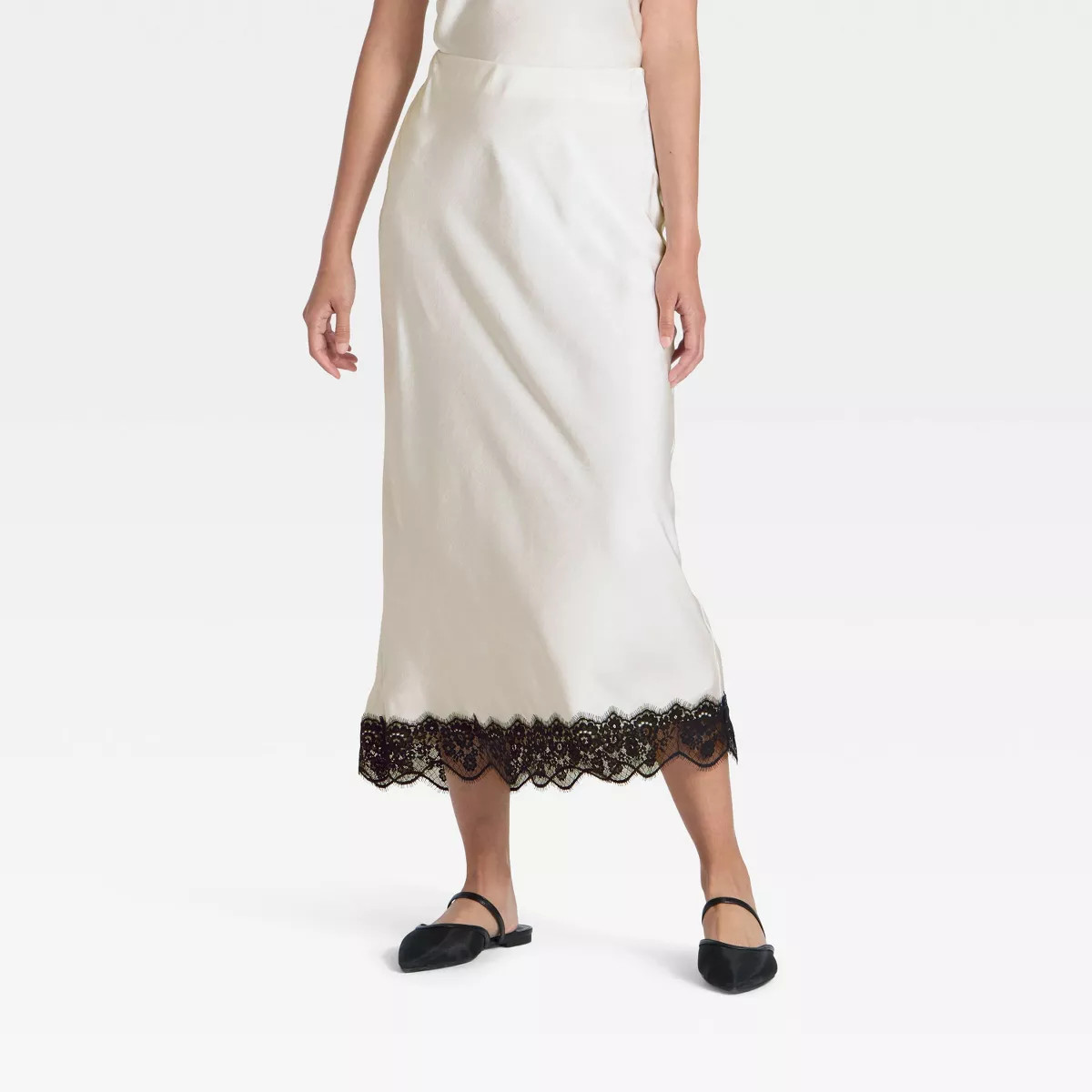 Women's Lace Trim Midi Skirt - A New Day™ | Target