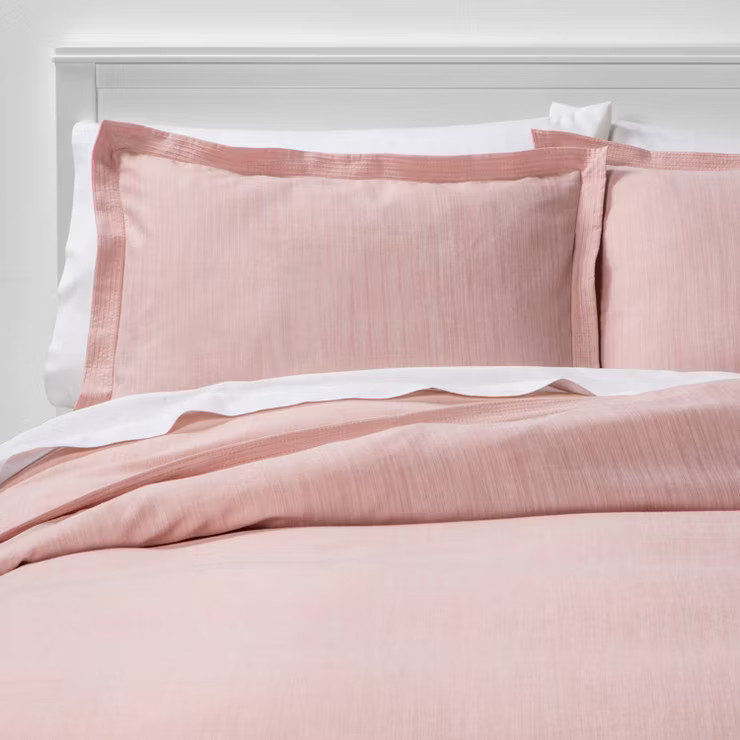 Family Friendly Duvet Cover & Sham Set Chambray - Threshold™ | Target