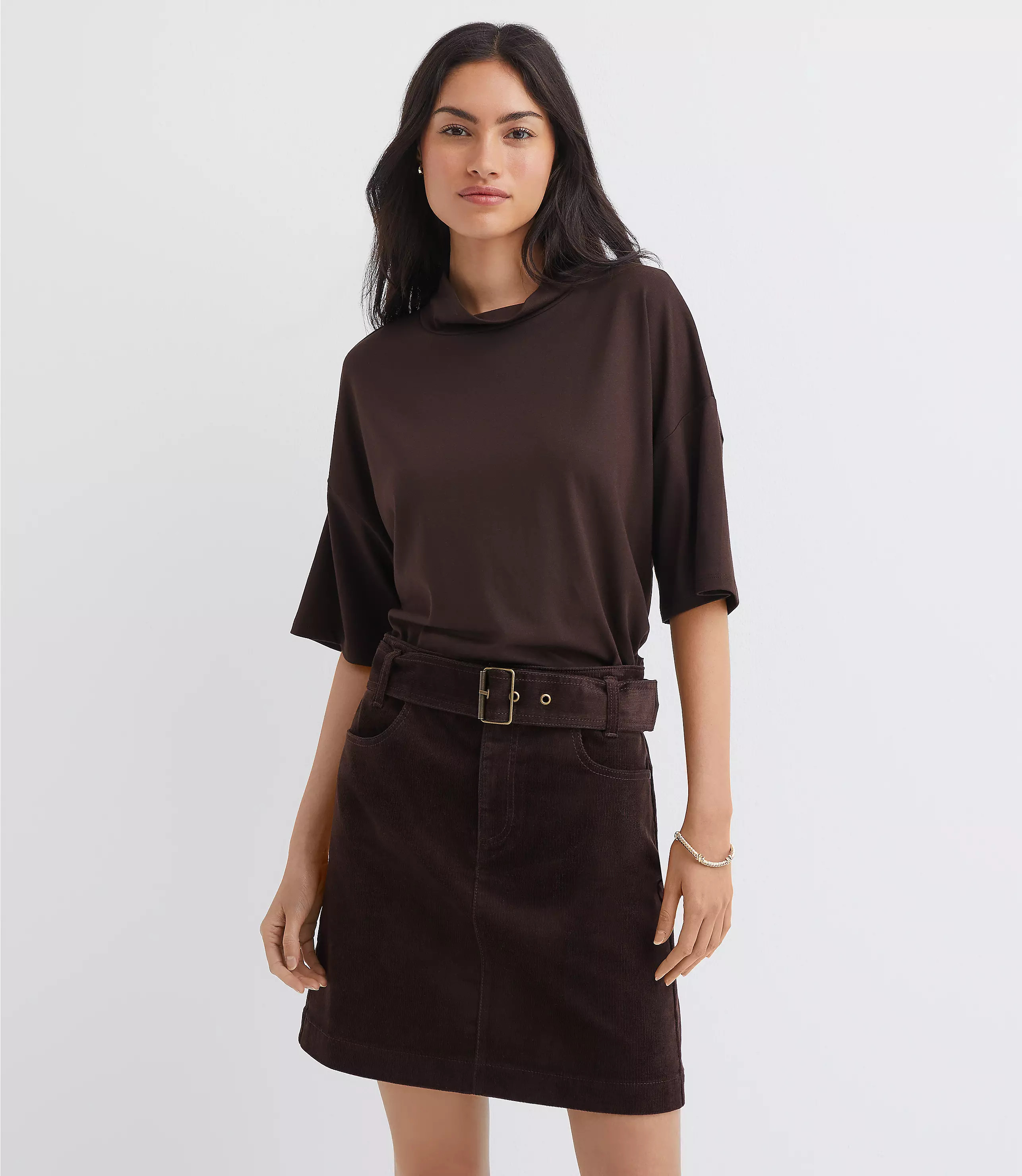 Mock Neck Modern Tee | LOFT