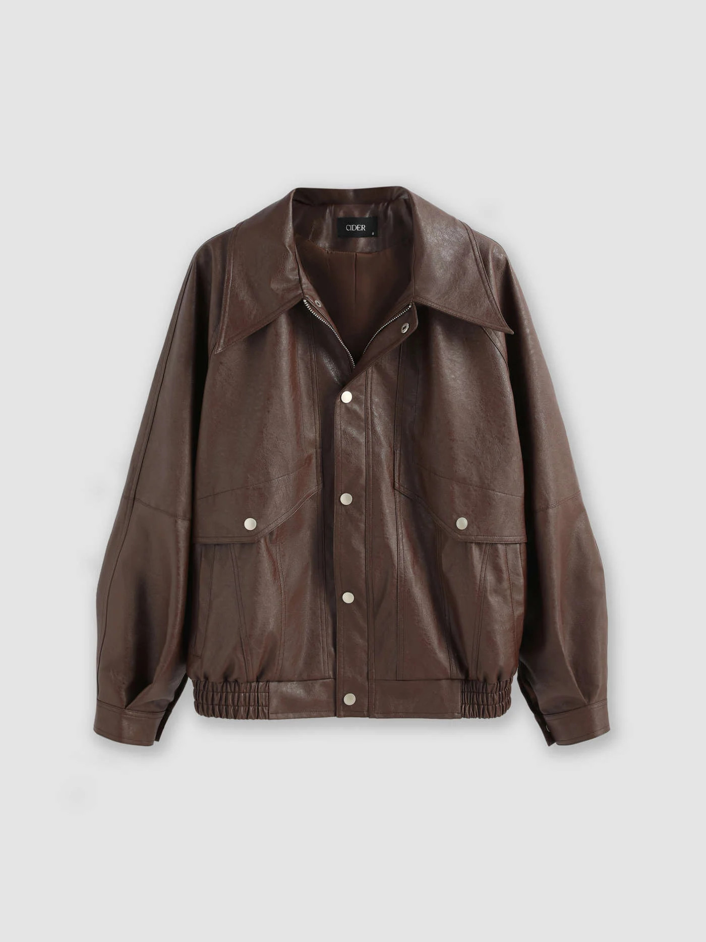 Faux Leather Zipper Jacket | Cider