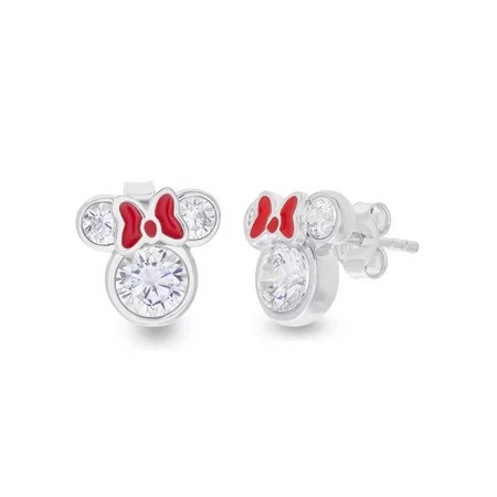 Disney Girl’s / Tween Minnie Mouse CZ Stud Earrings Sterling Silver 0.10 ct. t.w. Cubic Zirconia | Walmart (US)