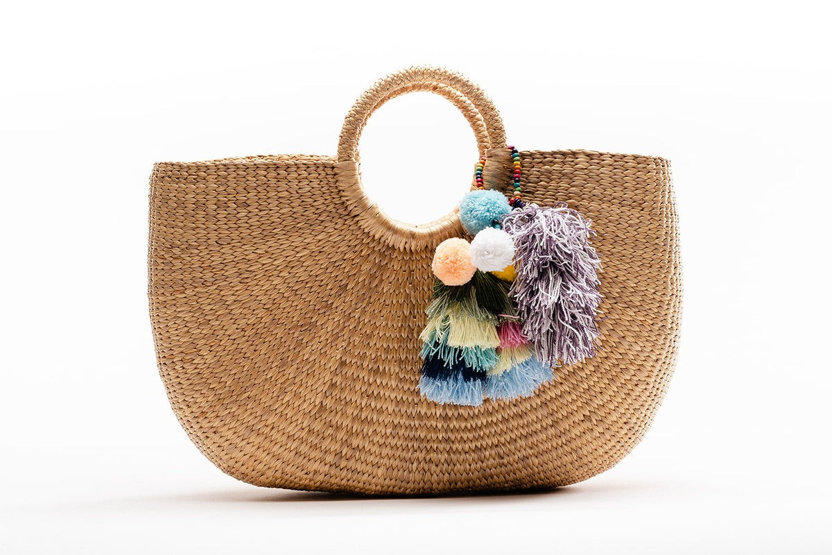 Camryn Jumbo Tote Bag with Tassel | Sea & Grass