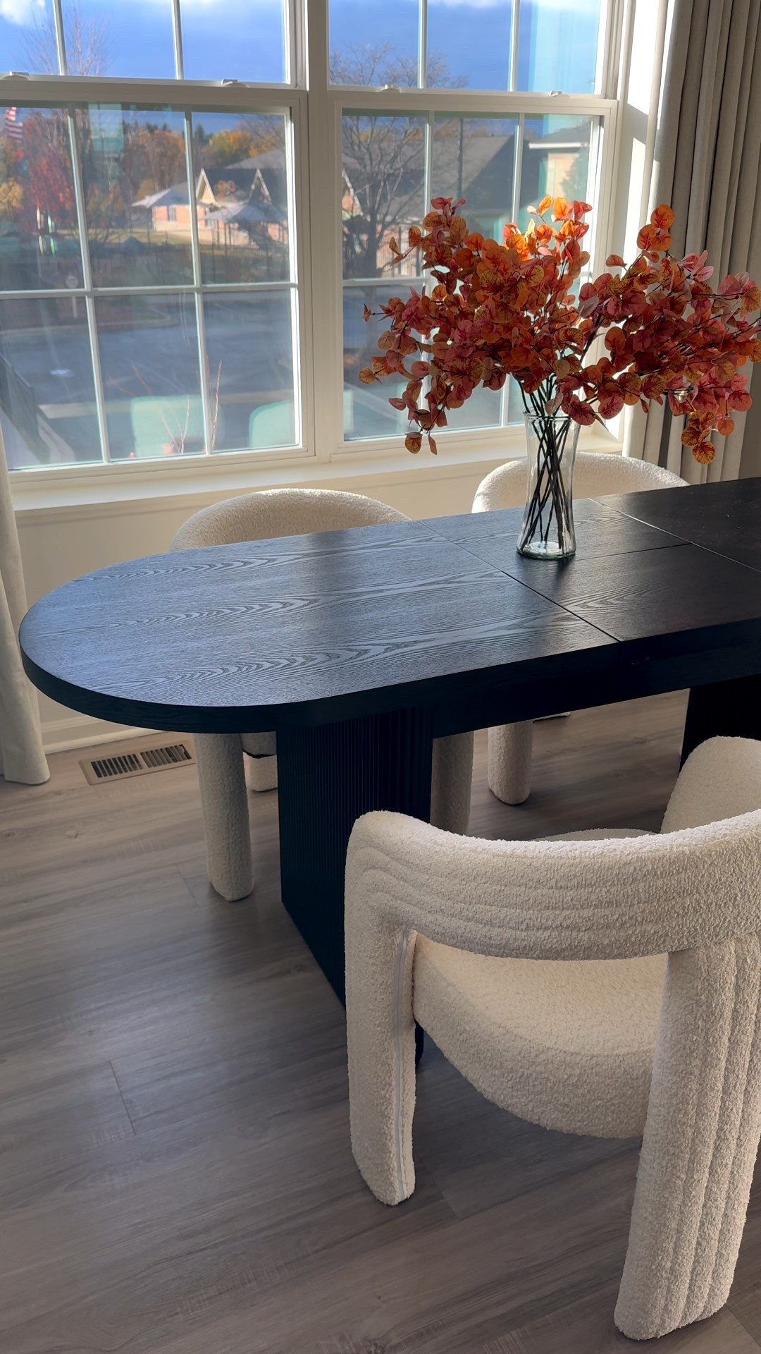 Obsessed with our dining table, chairs and faux florals! 

#LTKHome