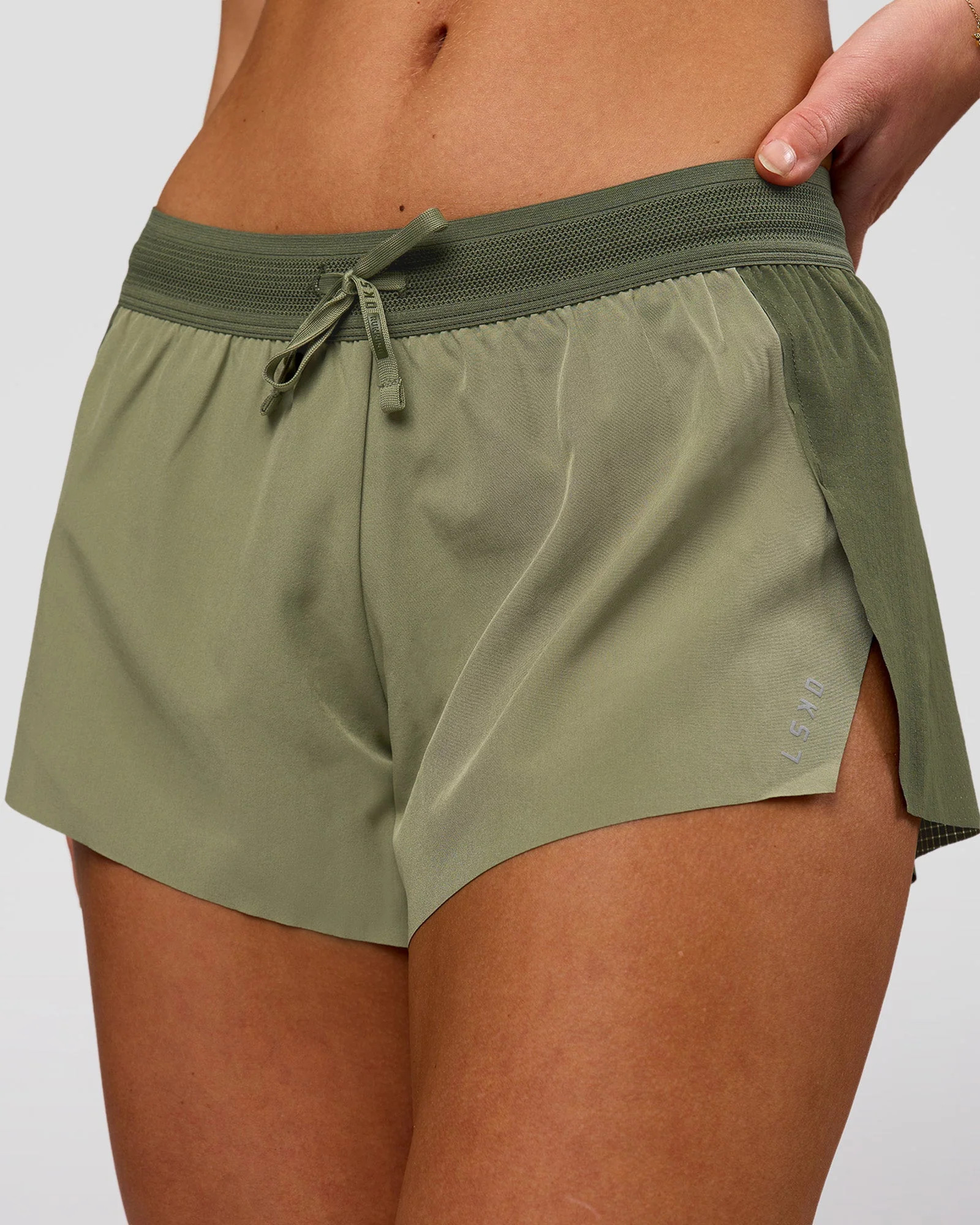 Accelerate 3" Mid-Rise Running Short - Pure Olive-Fog | LSKD | LSKD