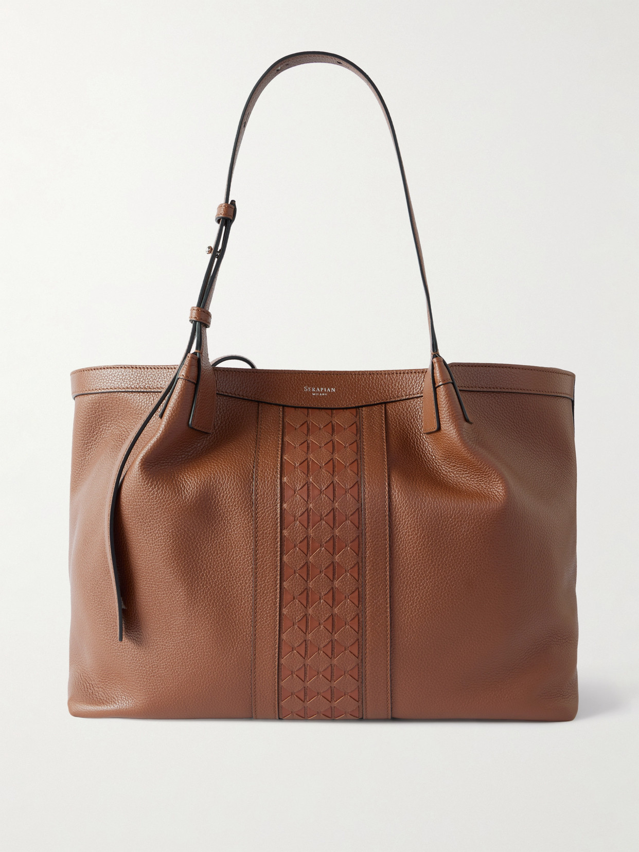 Serapian - Secret Textured-leather Tote - Brown | NET-A-PORTER (US)