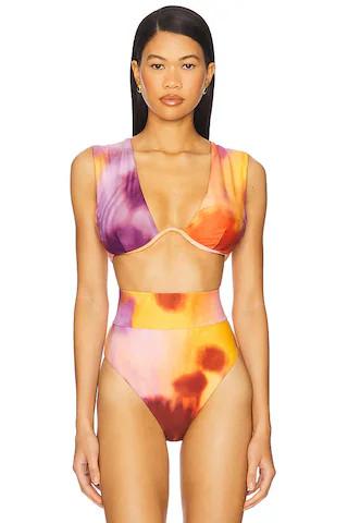 Andrea Iyamah Kuwa Bikini Top in Dandi Print from Revolve.com | Revolve Clothing (Global)