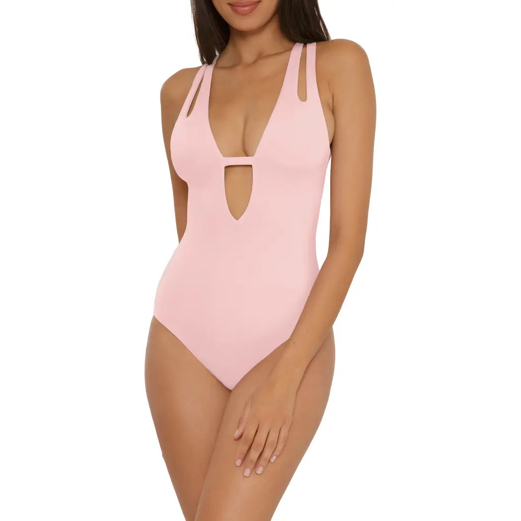 Becca Prism Cutout One-Piece Swimsuit in Primrose Pink at Nordstrom, Size Small | Nordstrom