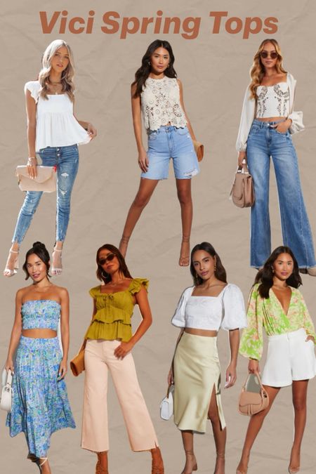 Spring Outfit Inspiration from Vici. Love these tops for spring 🌸

Spring Sale | Spring Tops | Spring Blouses

#LTKstyletip #LTKSeasonal #LTKSpringSale