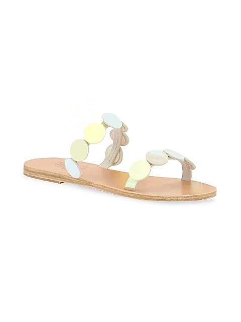 St. Tropez Leather Flats Sandals | Saks Fifth Avenue