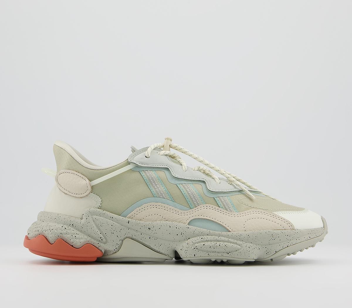 adidas Ozweego Trainers Halo Green Aluminium Grey Off White Copper - His trainers | Offspring (UK)