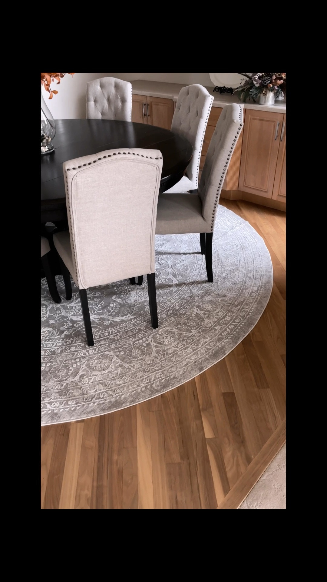 It has taken me 18 years to suddenly realize I should get a rug for our dining room.
I mapped out the size with painters tape because I really didn’t want to send back a 10 foot rug!
My family was so opposed to the idea! I had to ignore them and just do it anyways! 🤣

This is a 10 foot beige/cream rug. The table is 6 feet. 

#LTKHome