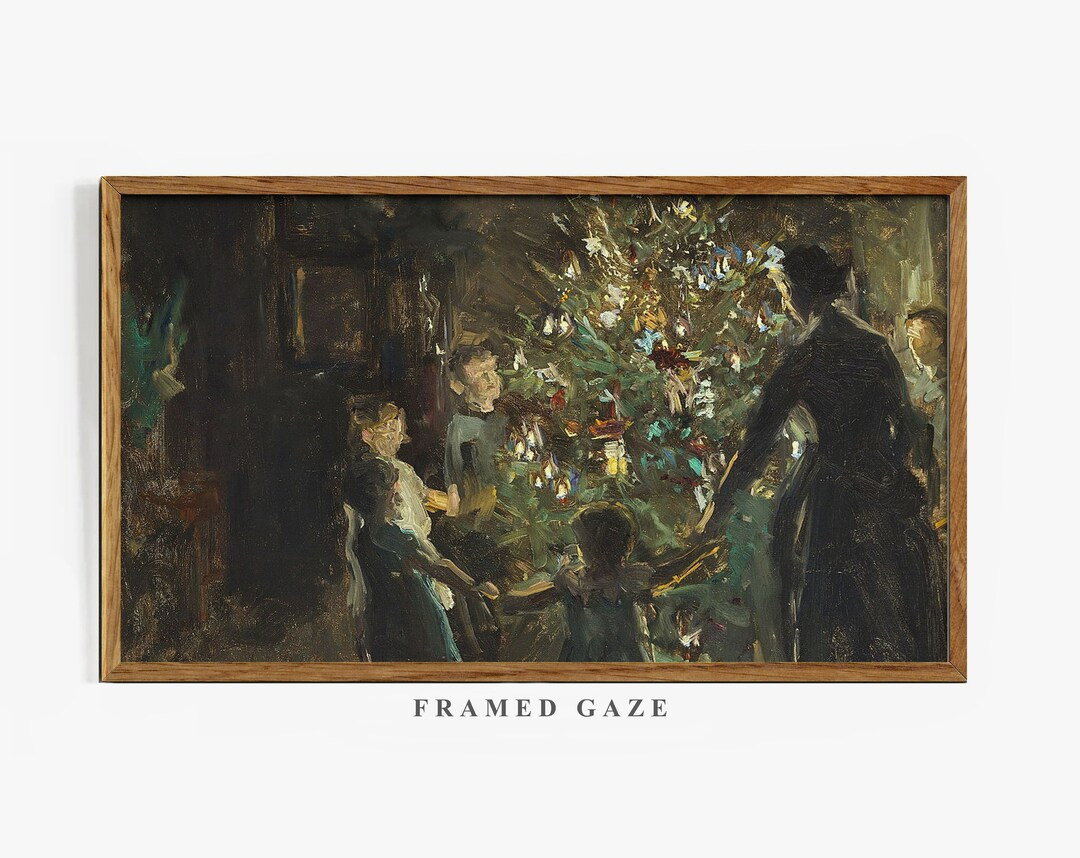 Frame TV Art  Vintage Painting  Winter Painting  Winter - Etsy | Etsy (US)