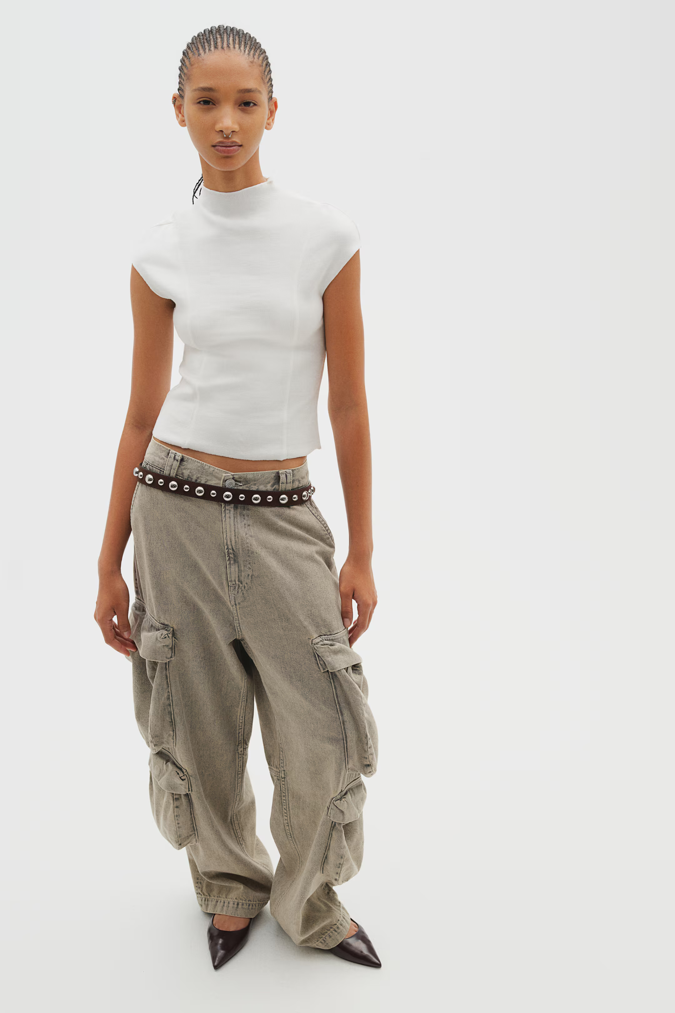 Ribbed turtleneck top | H&M (UK, MY, IN, SG, PH, TW, HK)