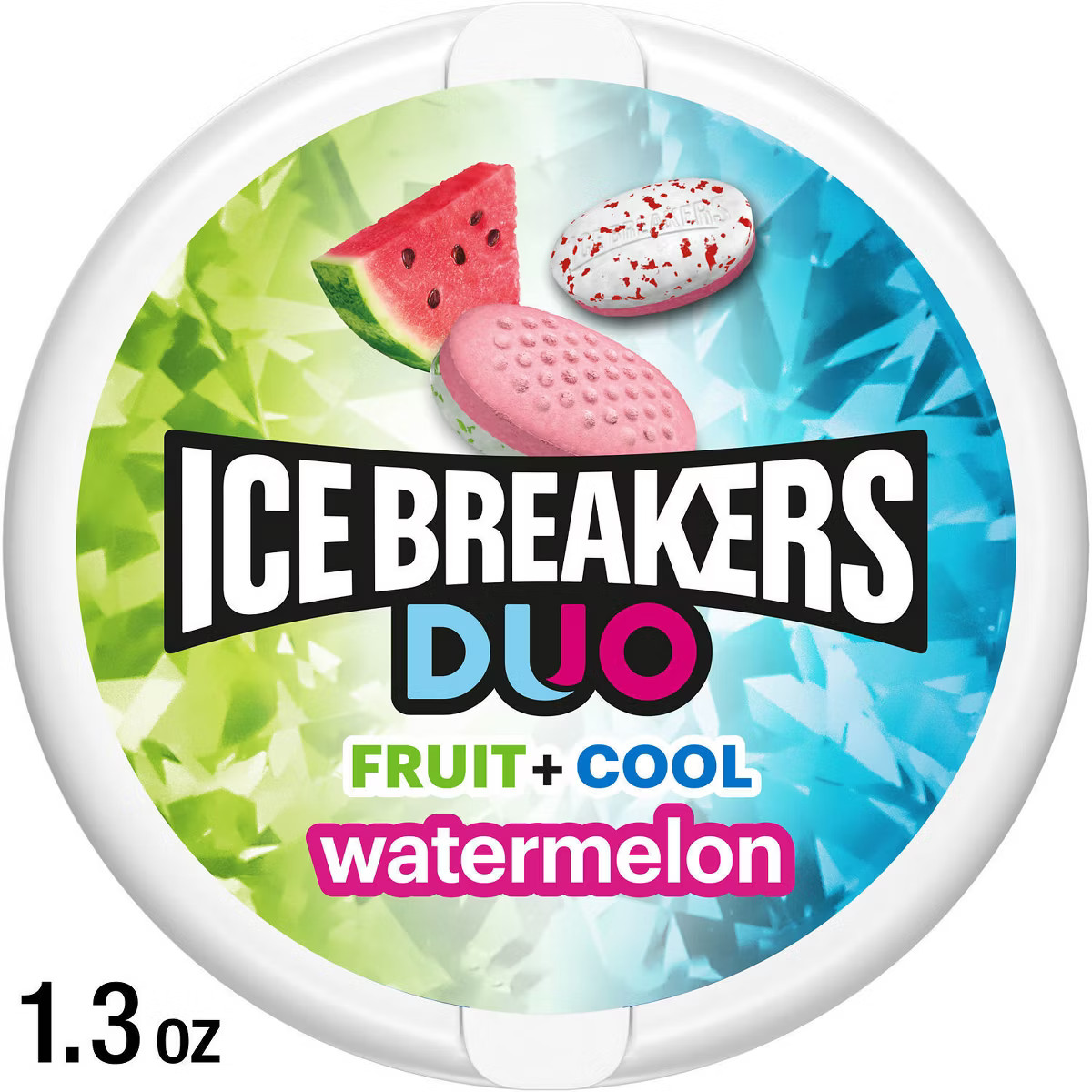 Ice Breakers Duo Fruit Plus Cool Watermelon Sugar Free Mints - 1.3oz | Target