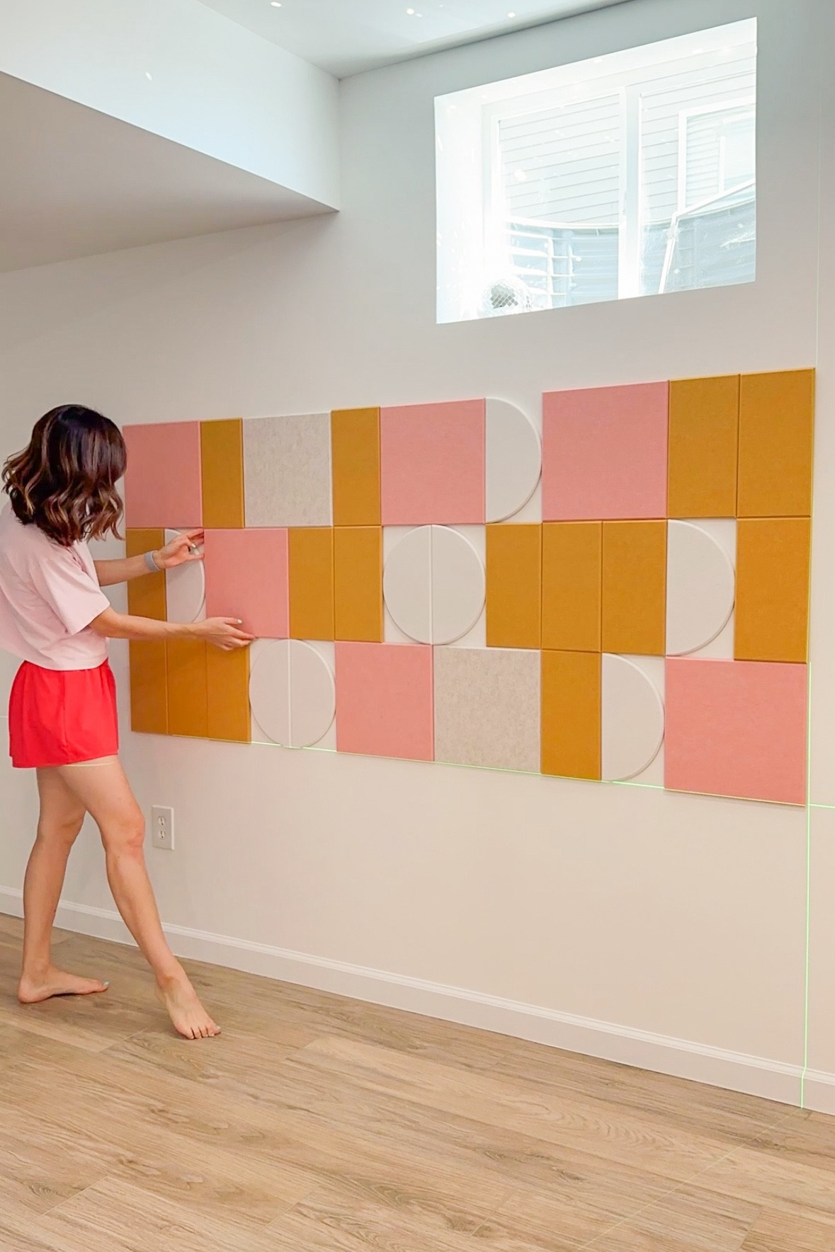 Wall mural with felt shapes 🖼️

acoustic panels, dorm room decorations, finished basement decor, game room, minimalist home ideas, colorful decor, dopamine decor

#LTKKids #LTKHome #LTKU