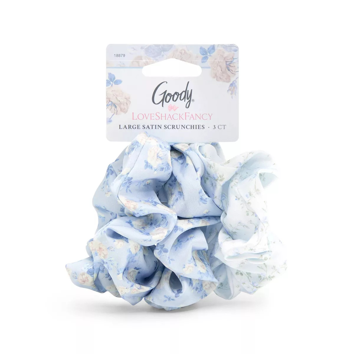 Goody x LoveShackFancy Large Satin Scrunchies - Everblooming Rosettes and English Ivy - 3ct - Blu... | Target