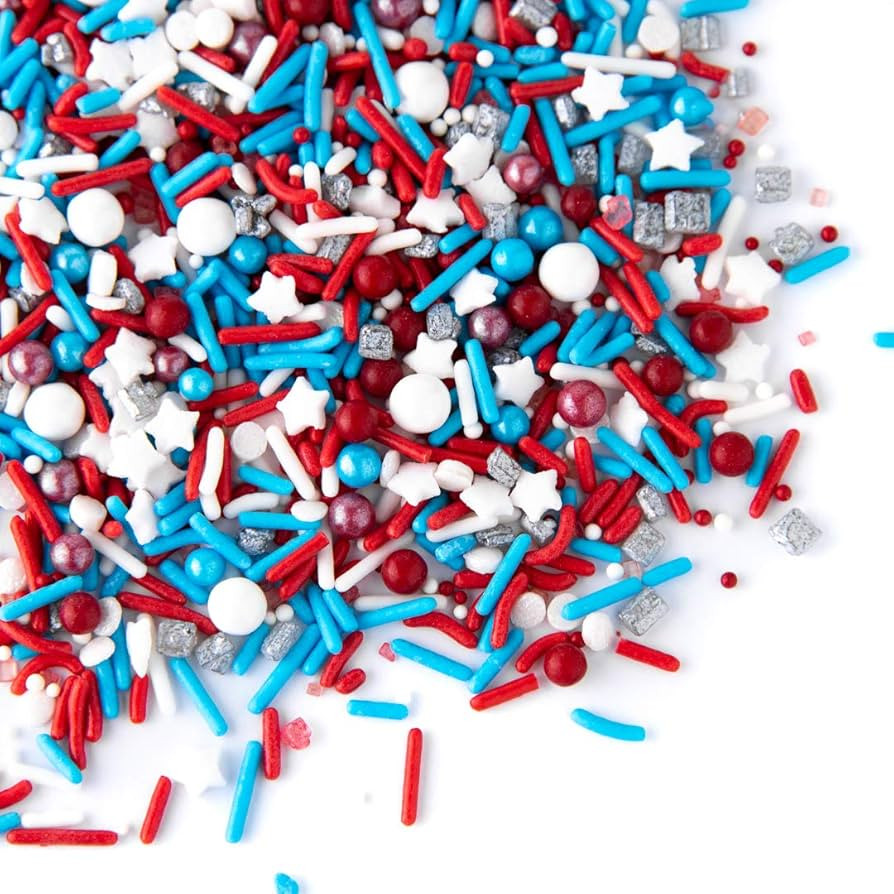 Sweets Indeed Sprinkles, Edible Sprinkle Mix, Red White Blue, Perfect for Cake Decorations, Bakin... | Amazon (US)