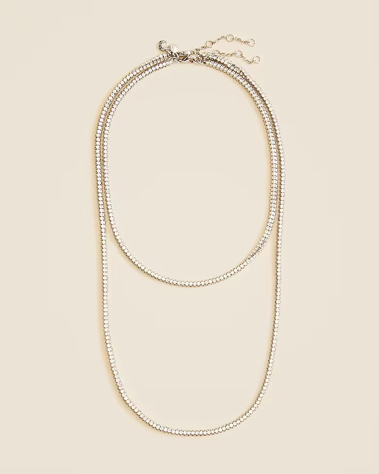 Cubic zirconia cupchain necklaces set-of-two | J. Crew US