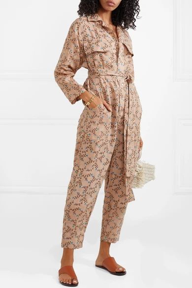 Printed linen jumpsuit | NET-A-PORTER (UK & EU)