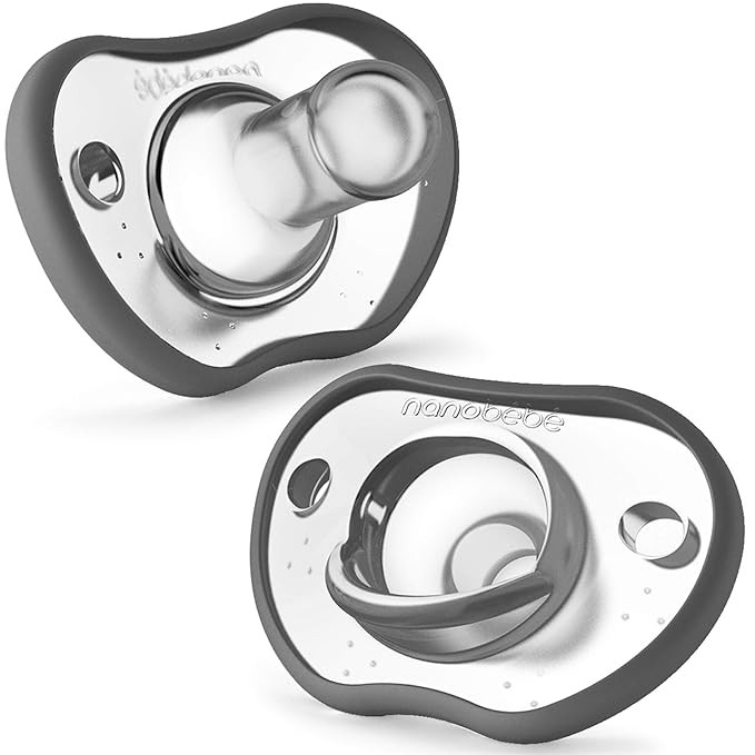 Nanobebe Baby Pacifiers 0-3 Month - Orthodontic, Curves Comfortably with Face Contour, Award Winn... | Amazon (US)