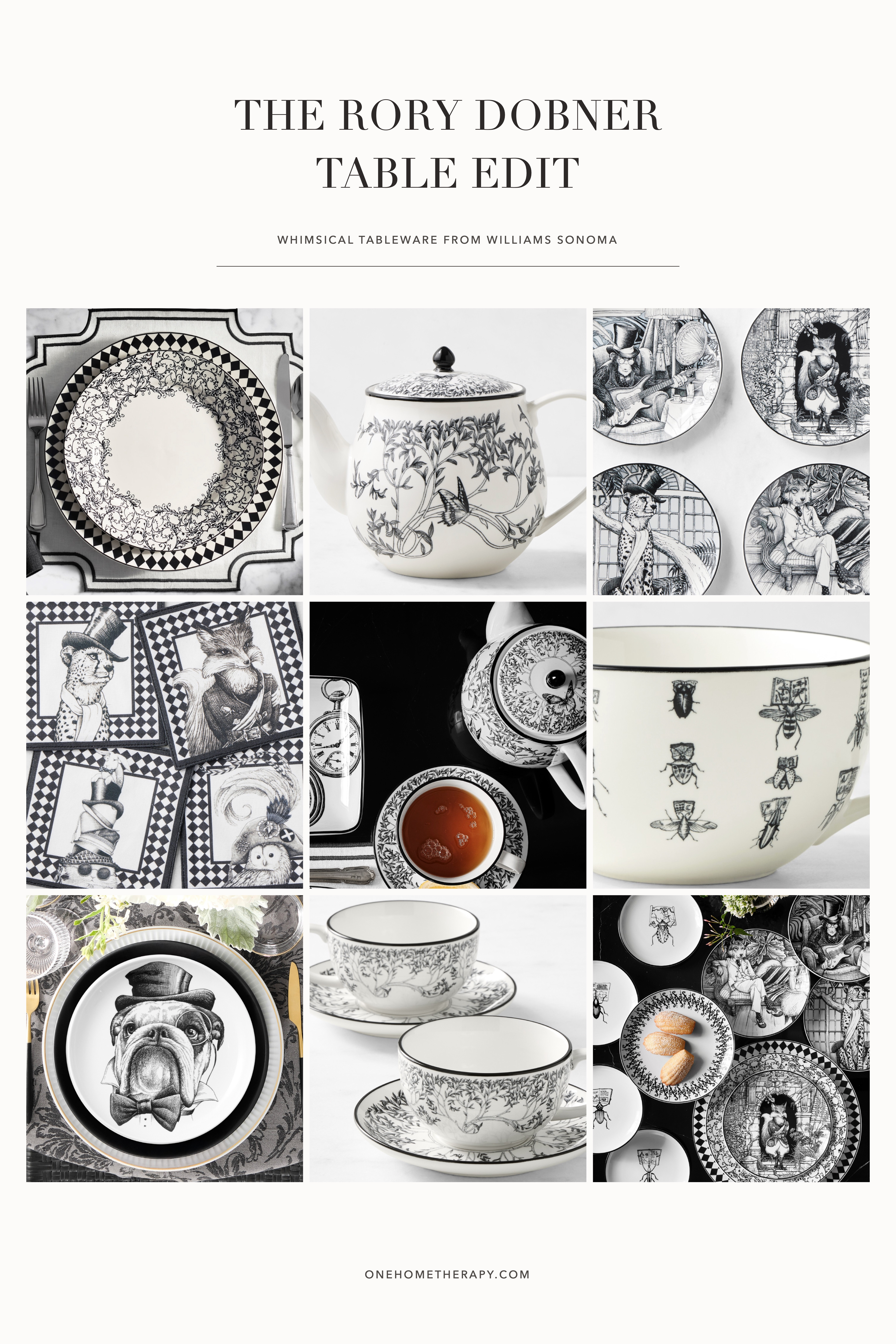 Whimsy has a seat at the table. The Rory Dobner collection at Williams Sonoma pairs intricate black-and-white illustrations with playful characters and beautifully unexpected details. Consider this dinnerware that doubles as art.
#RoryDobner #WilliamsSonoma #Tableware #Dinnerware #Tablescape #BlackAndWhiteDecor #EntertainingAtHome #LTKHome #OneHomeTherapy

#LTKHome #LTKU #LTKSeasonal