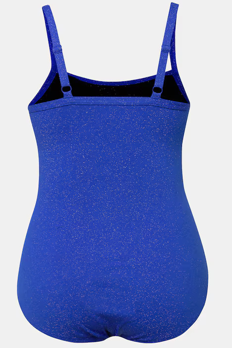 Badeanzug, Glitter, Struktur, Softcups, Wickeloptik | Happy Size - DE