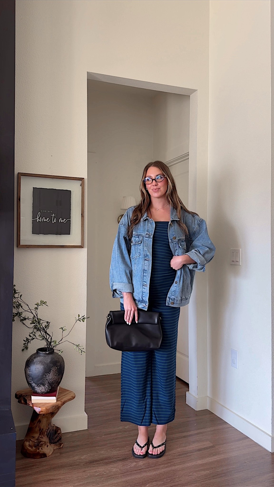 Casual spring outfit! Comfy casual mom matching set outfit! Wearing a small & medium in the oversized denim jacket 

#LTKmomlife #LTKootd #LTKgrwm