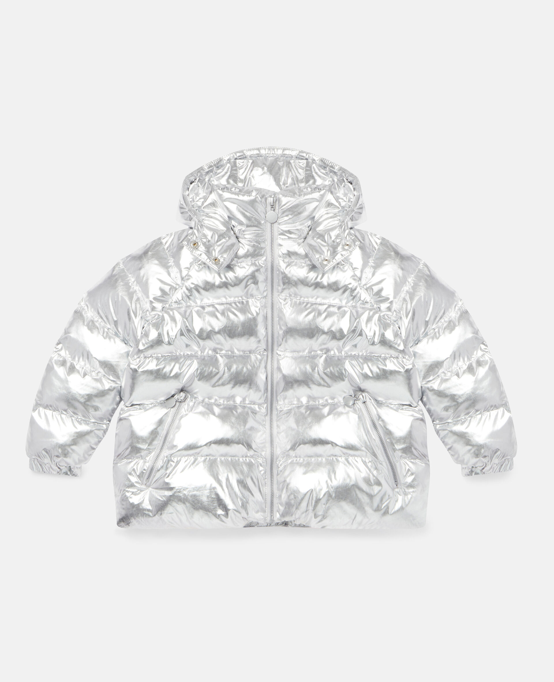 Metallic Silver Puffer Jacket | Stella McCartney US