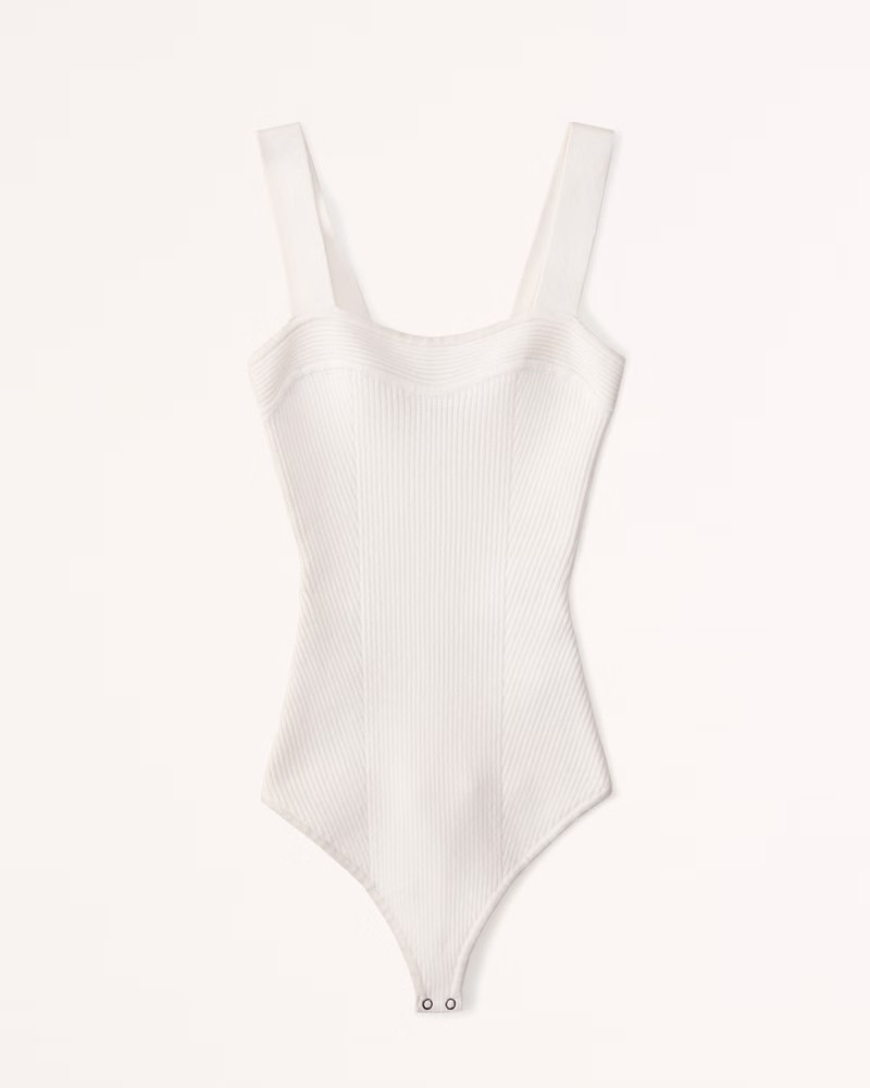Ribbed Sweater Sweetheart Bodysuit | Abercrombie & Fitch (US)