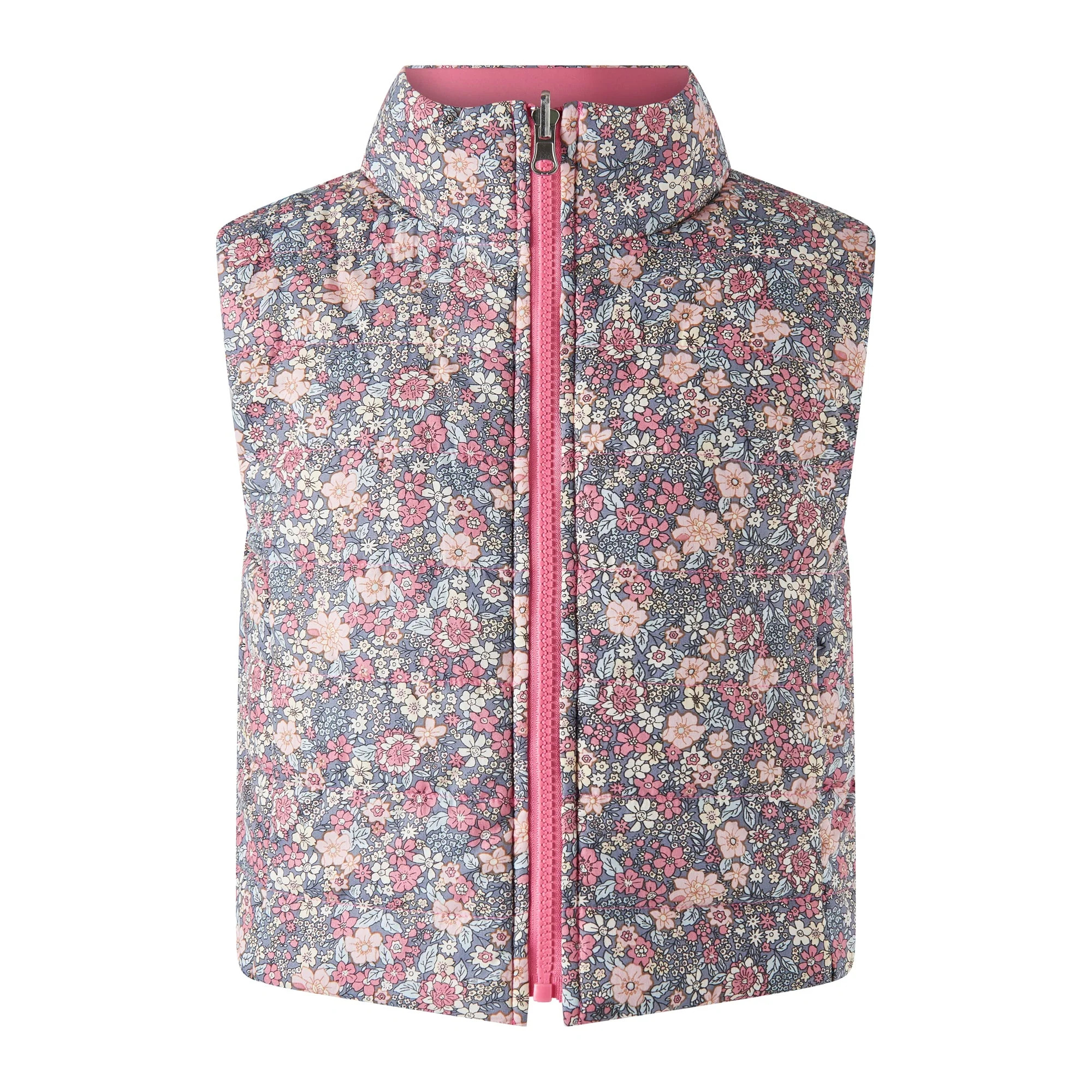 Reversible Floral Puffer Vest | Rachel Riley