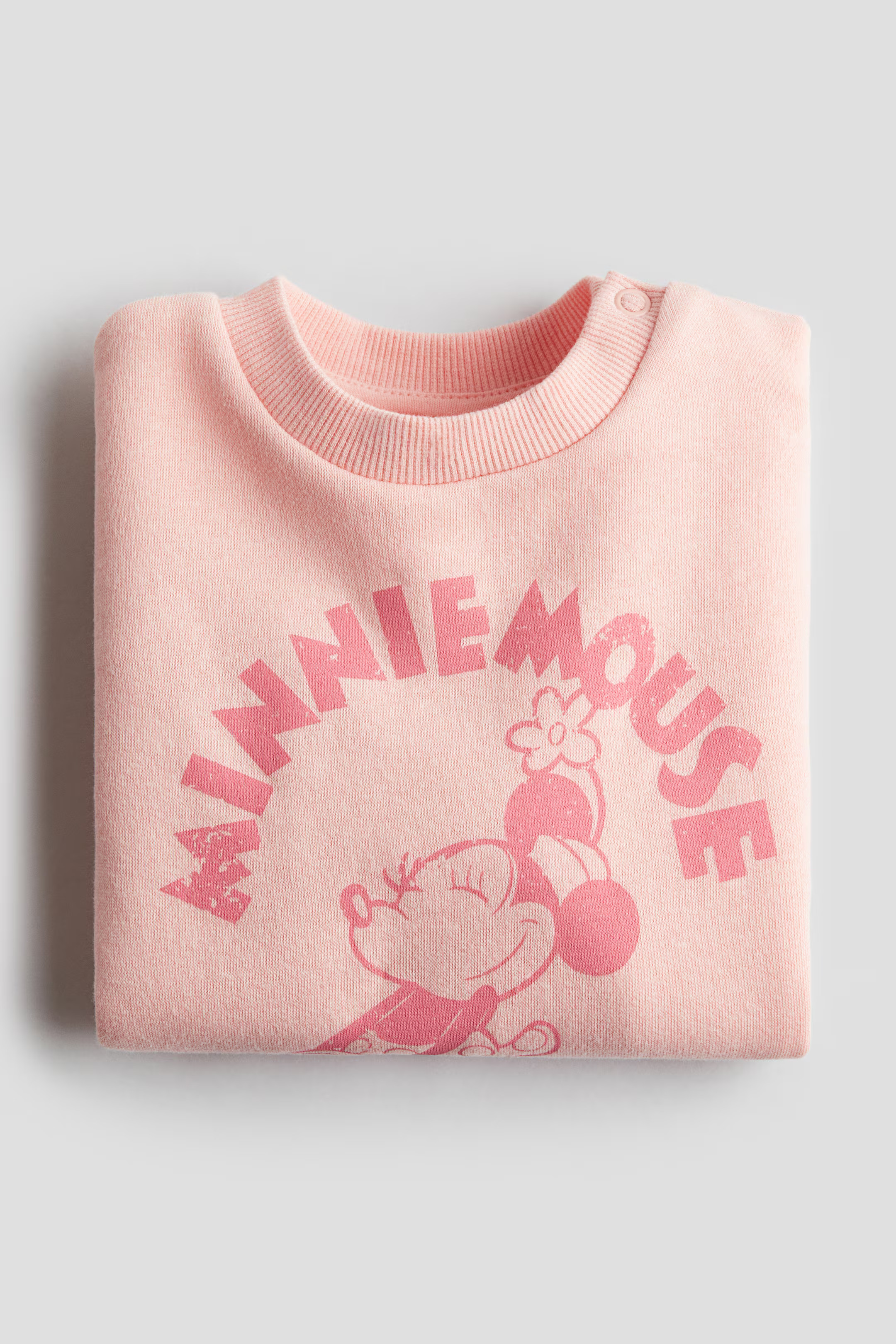 Sweatshirt with Printed Motif - Light pink/Minnie Mouse - Kids | H&M CA | H&M (US + CA)