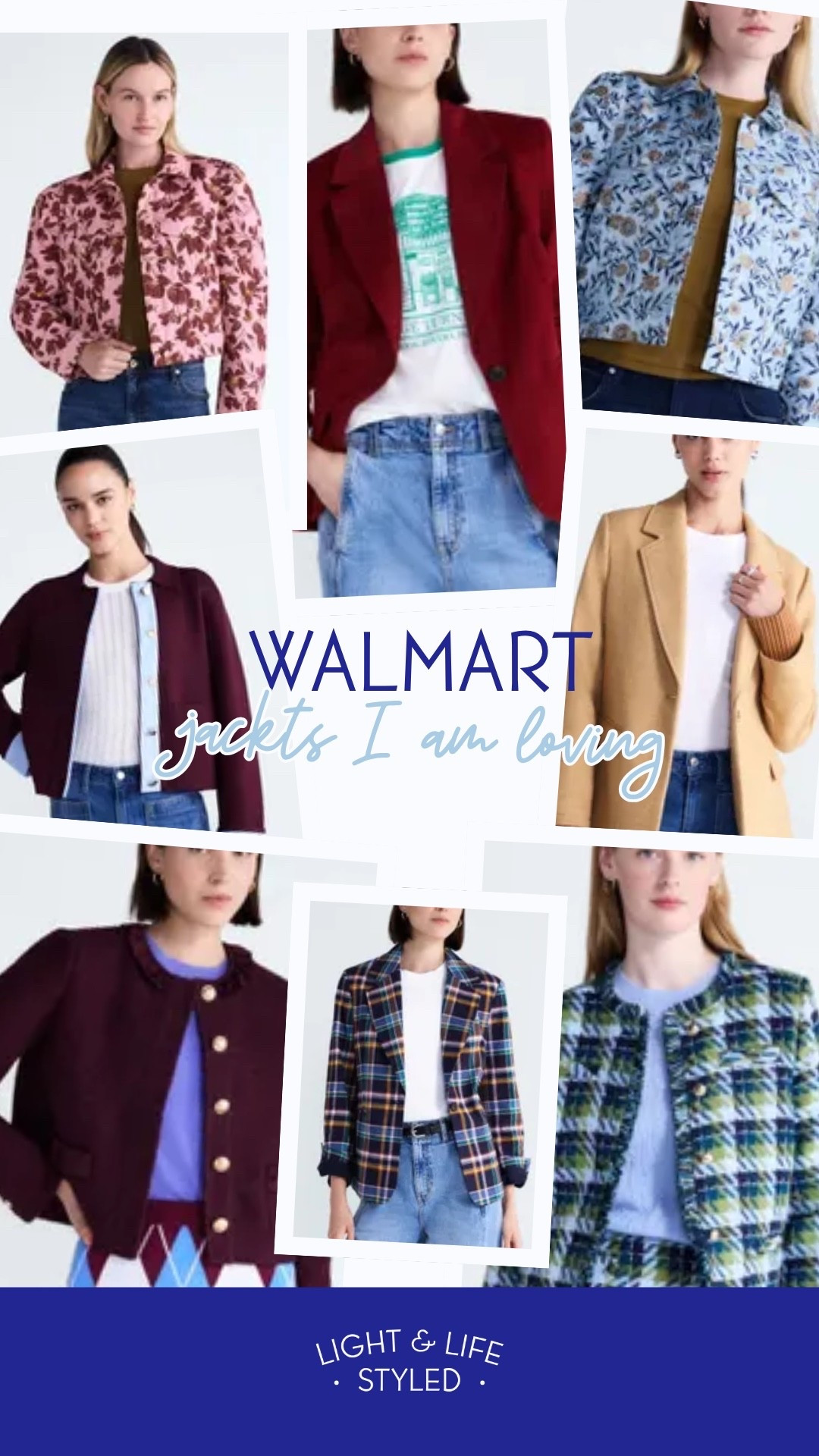 All of the @Walmart jackets I have been loving!! Under $45