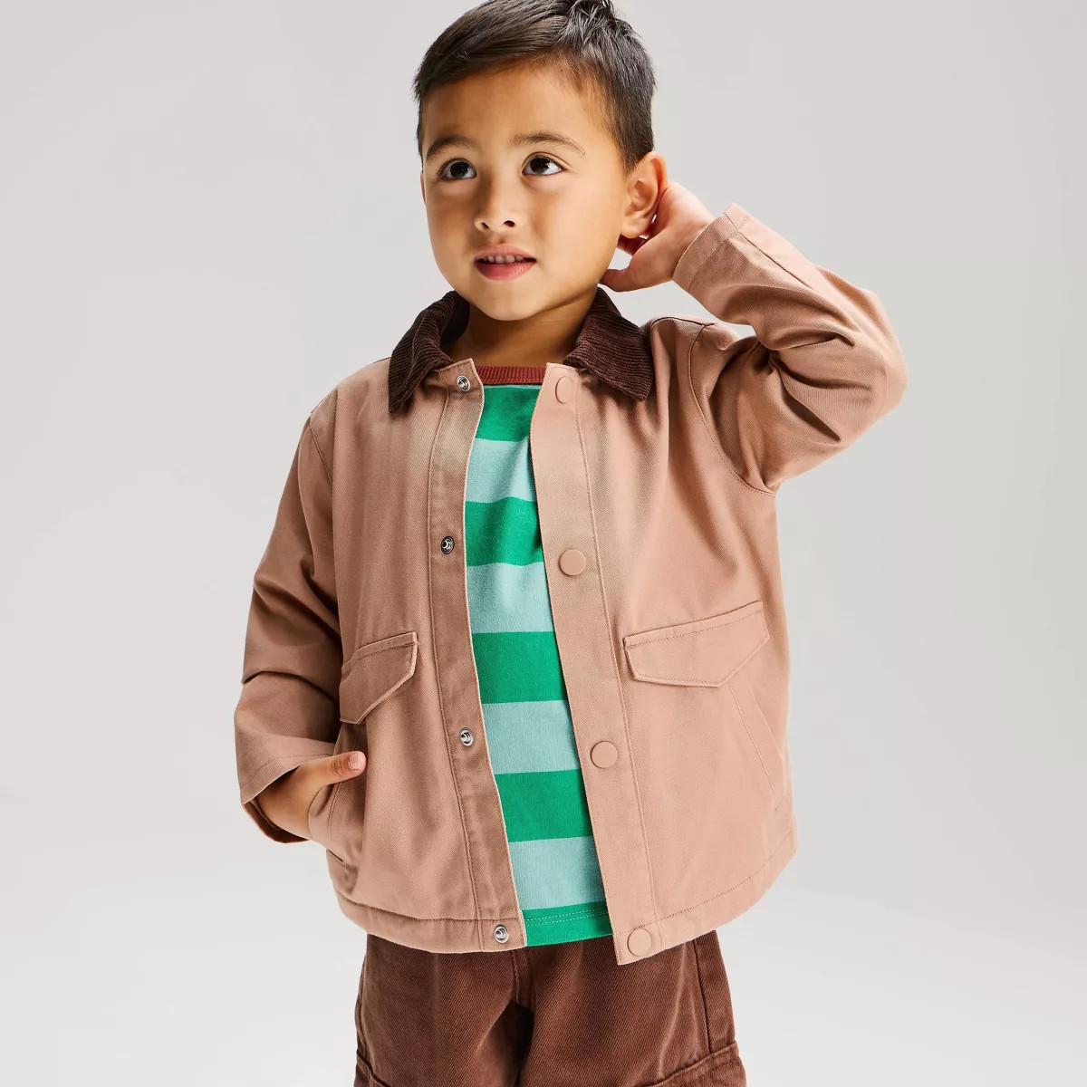 Toddler Boys' Barn Jacket - Cat & Jack\u2122 Brown 5T | Target
