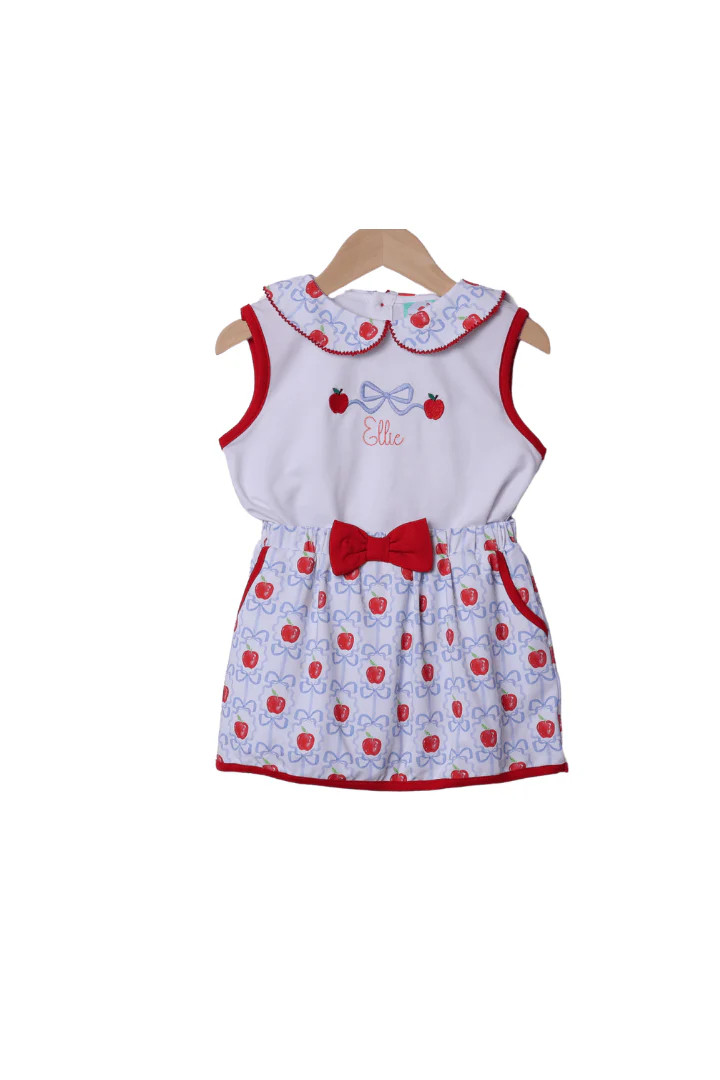 Embroidered Apple Bow Skort Set | The Smocked Flamingo