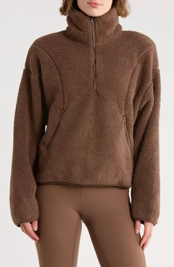 Faux Shearling Half Zip Pullover | Nordstrom Rack