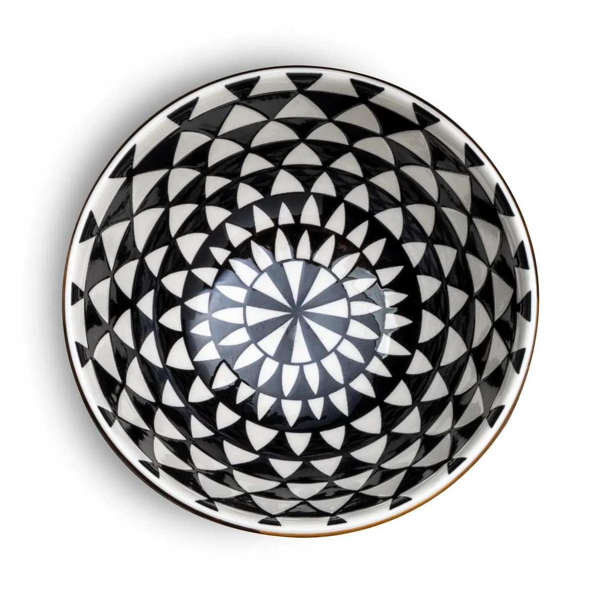 Thyme & Table Dinnerware Black & White Medallion Stoneware Round Bowl | Walmart (US)