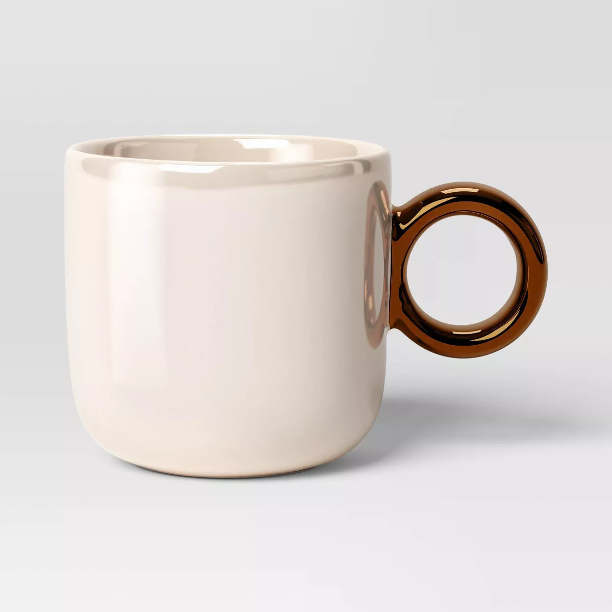 14.66oz Stoneware Pearlized Glaze Mug with Gold Handle - Threshold™ | Target
