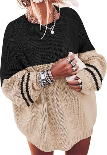 ETCYY Women's Oversized Sweaters Fall 2026 Fashion Winter Clothes Batwing Long Sleeve Knit Sweate... | Amazon (US)